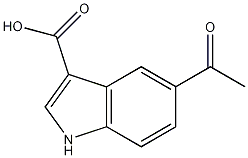 5-乙酰基吲哚-3-羧酸 结构式