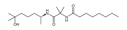 Octanamide, N-[2-[[(1S)-5-hydroxy-1,5-dimethylhexyl]amino]-1,1-dimethyl-2-oxoethyl]- 结构式