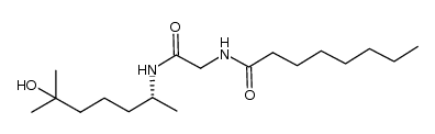 N-[2-[[(1R)-5-羟基-1,5-二甲基己基]氨基]-2-氧代乙基]辛酰胺 结构式