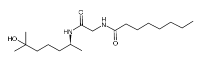 N-[2-[[(1S)-5-Hydroxy-1,5-dimethylhexyl]amino]-2-oxoethyl]octanamide 结构式