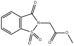 2-(1,1-二氧化-3-氧代苯并[D]异噻唑-2(3H)-基)乙酸甲酯 结构式