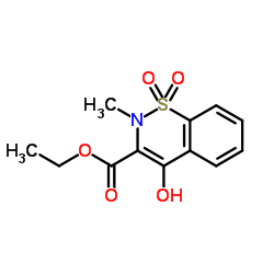 4-羟基-2-甲基-2H-1,2-苯并噻嗪-3-甲酸乙酯 1,1-二氧化物 结构式