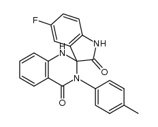 5-氟-3'-(4-甲基苯基)-螺[3H-吲哚-3,2'(1'H)-喹唑啉]-2,4'(1H,3'H)-二酮 结构式