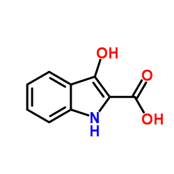 3-羟基-1H-吲哚-2-羧酸 结构式