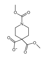 1,4,4-哌啶三羧酸 1,4-二甲酯 结构式
