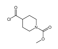 4-氯羰基-1-哌啶甲酸甲酯 结构式