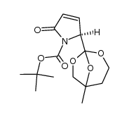 1H-Pyrrole-1-carboxylic acid, 2,5-dihydro-2-(5-methyl-2,7,8-trioxabicyclo[3.2.1]oct-1-yl)-5-oxo-, 1,1-dimethylethyl ester, (2S)- 结构式