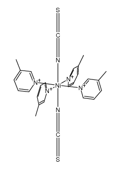 四(3-甲基吡啶)二(异硫氰酸根)合镍(II), (OC-6-11)- 结构式