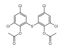 2,2'-硫代双[4,6-二氯苯酚]二乙酸酯 结构式