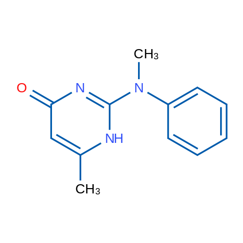 6-甲基-2-(甲基苯基氨基)嘧啶-4(3H)-酮 结构式