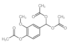 1-[4-(乙酰氧基)-3-甲氧基苯基]甲烷二醇 1,1-二乙酸酯 结构式