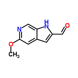 5-甲氧基-1H-吡咯并[2,3-c]吡啶-2-羧醛 结构式