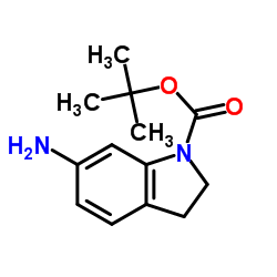 6-氨基-2,3-二氢吲哚满-1-羧酸叔丁酯 结构式