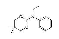 1,3,2-Dioxaphosphorinan-2-amine, N-ethyl-5,5-dimethyl-N-phenyl- 结构式