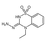 4-乙基-3-肼基-4H-1,2,4-苯并噻二嗪-1,1-二氧化物 结构式