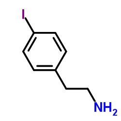 2-(4-碘苯基)乙胺 结构式