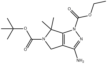 5-叔丁基-1-乙基-3-氨基-6,6-二甲基吡咯并[3,4-C]吡唑-1,5(4H,6H)-二羧酸二乙酯 结构式