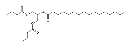Hexadecanoic acid, 2-(1-oxobutoxy)-1-[(1-oxobutoxy)methyl]ethyl ester 结构式
