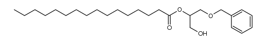 Hexadecanoic acid, 1-(hydroxymethyl)-2-(phenylmethoxy)ethyl ester 结构式