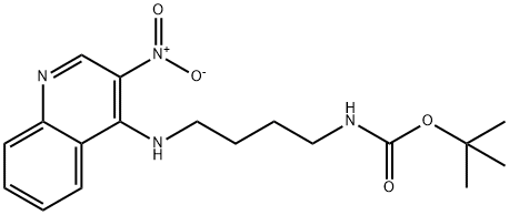 N4-(4-叔丁氧羰基-氨基丁基)-3-硝基喹啉-4-胺 结构式