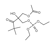 Phosphoric acid, 2-[(acetyloxy)methyl]-2-hydroxy-4,4-dimethyl-3-oxopentyl diethyl ester 结构式