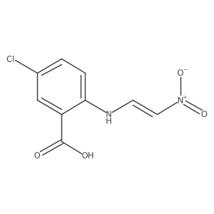5-氯-2-(2-硝基乙烯基氨基)苯甲酸 结构式