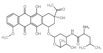 L-亮氨酰柔红霉素 结构式