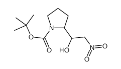 tert-butyl 2-(1-hydroxy-2-nitroethyl)pyrrolidine-1-carboxylate 结构式