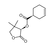 3-Cyclohexene-1-carboxylic acid, (3R)-tetrahydro-4,4-dimethyl-2-oxo-3-furanyl ester, (1S)- 结构式