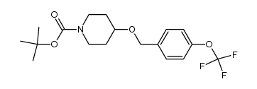 4-[(4-三氟甲氧基苯基)甲氧基]哌啶-1-甲酸叔丁酯 结构式