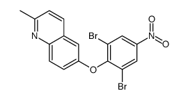 6-(2,6-二溴-4-硝基苯氧基)-2-甲基喹啉 结构式