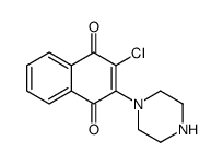 2-氯-3-(1-哌嗪基)-1,4-萘二酮 结构式
