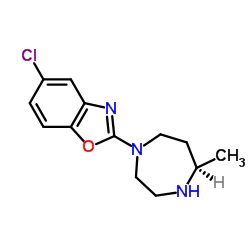5-氯-2-[(5R)-六氢-5-甲基-1H-1,4-二氮杂卓-1-基]苯并恶唑 结构式