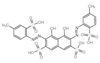 4,5-二羟基-3,6-双[(4-甲基-2-磺基苯基)偶氮]-2,7-萘磺酸 结构式