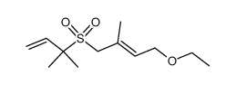 2-Butene, 1-[(1,1-dimethyl-2-propen-1-yl)sulfonyl]-4-ethoxy-2-methyl- 结构式