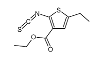 5-乙基-2-异硫氰酸根合-3-噻吩羧酸乙酯 结构式