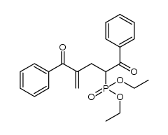 Phosphonic acid, P-(1,3-dibenzoyl-3-buten-1-yl)-, diethyl ester 结构式