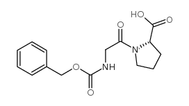 N-苄氧羰基甘氨酰-L-脯氨酸 结构式