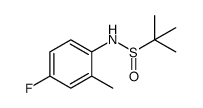 2-Propanesulfinamide, N-(4-fluoro-2-methylphenyl)-2-methyl- 结构式