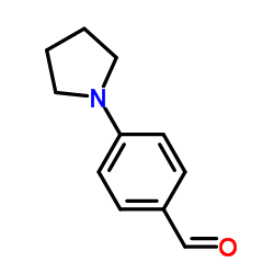 4-(1-吡咯烷)苯甲醛 结构式