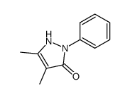 4,5-二甲基-2-苯基-1,2-二氢-3H-吡唑-3-酮 结构式