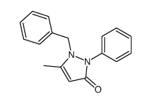 1,2-二氢-5-甲基-2-苯基-1-(苯甲基)-3H-吡唑-3-酮 结构式