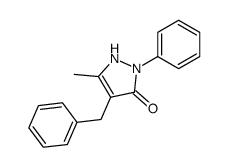 1,2-二氢-5-甲基-2-苯基-4-(苯甲基)-3H-吡唑-3-酮 结构式