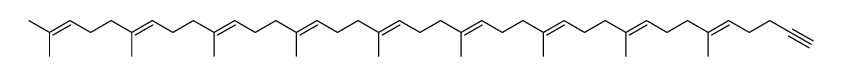 5,9,13,17,21,25,29,33,37-Nonatriacontanonaen-1-yne, 6,10,14,18,22,26,30,34,38-nonamethyl-, (5E,9E,13E,17E,21E,25E,29E,33E)- 结构式