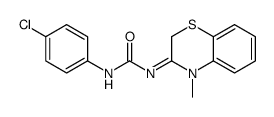 Urea,N-(4-chlorophenyl)-N'-(4-methyl-2H-1,4-benzothiazin-3(4H)-ylidene)- 结构式