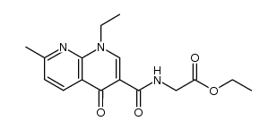 Glycine, N-[(1-ethyl-1,4-dihydro-7-methyl-4-oxo-1,8-naphthyridin-3-yl)carbonyl]-, ethyl ester 结构式