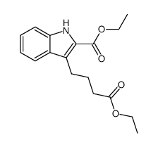 1H-Indole-3-butanoic acid, 2-(ethoxycarbonyl)-, ethyl ester 结构式