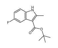 5-氟-2-甲基-1H-吲哚-3-羧酸叔丁酯 结构式