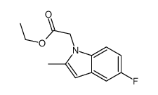 2-(5-氟-2-甲基-1H-吲哚-1-基)乙酸乙酯 结构式