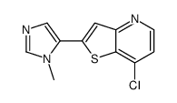 7-氯-2-(1-甲基-1H-咪唑-5-基)噻吩并[3,2-b]吡啶 结构式